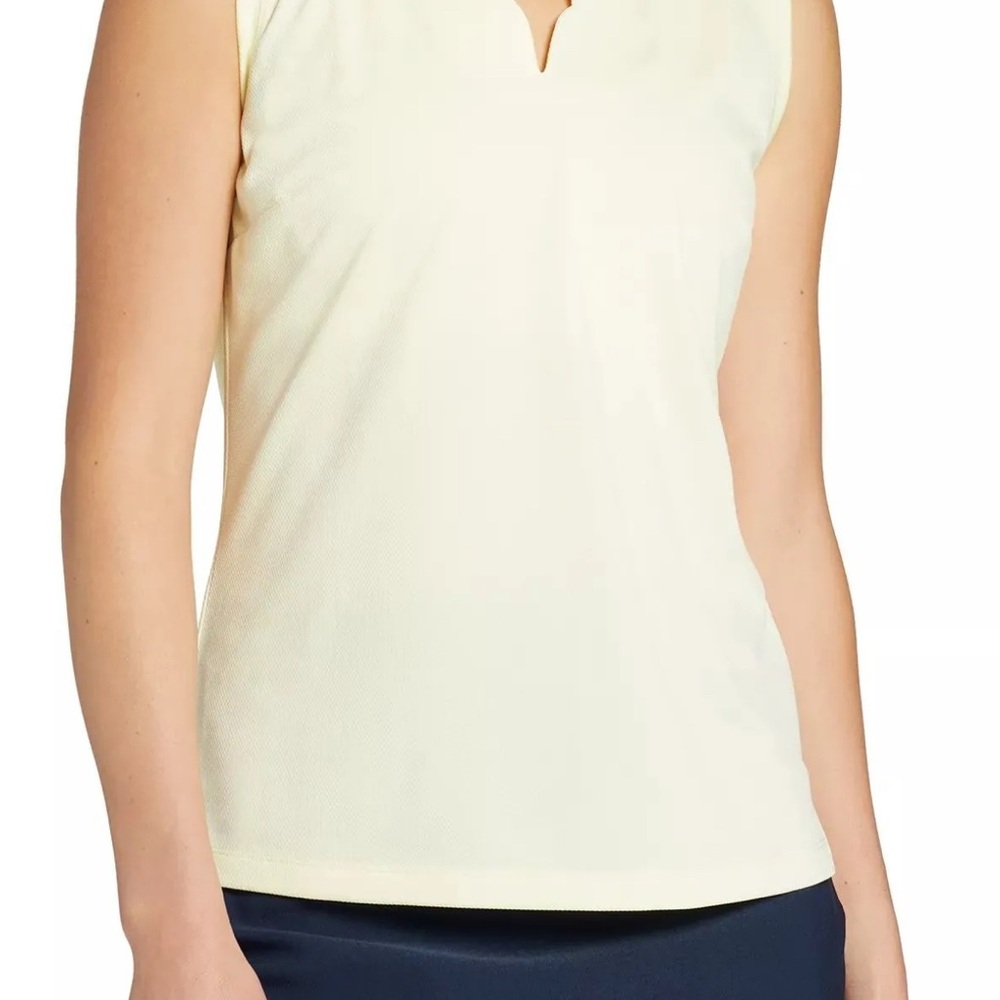 Women's Cream Yellow Sleeveless Top